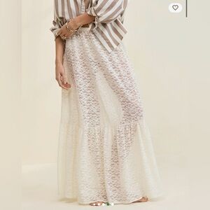 Aerie Tiered Lace Maxi Skirt NWT XXL